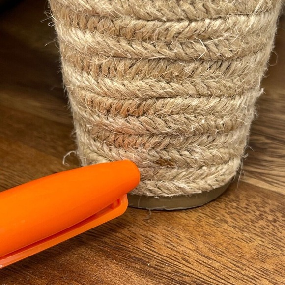 Toms Shoes Womens 9.5 Desert Taupe Laser Cut Suede Espadrille Ankle Booties - Picture 7 of 13